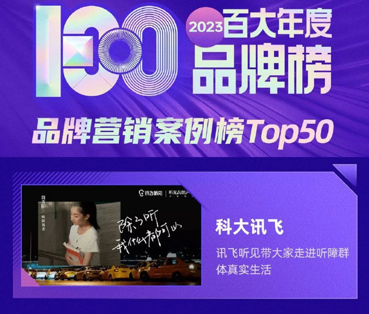 讯飞听见入选“2023品牌营销案例榜”TOP50 1.jpg